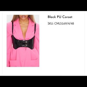 Black PU Corset